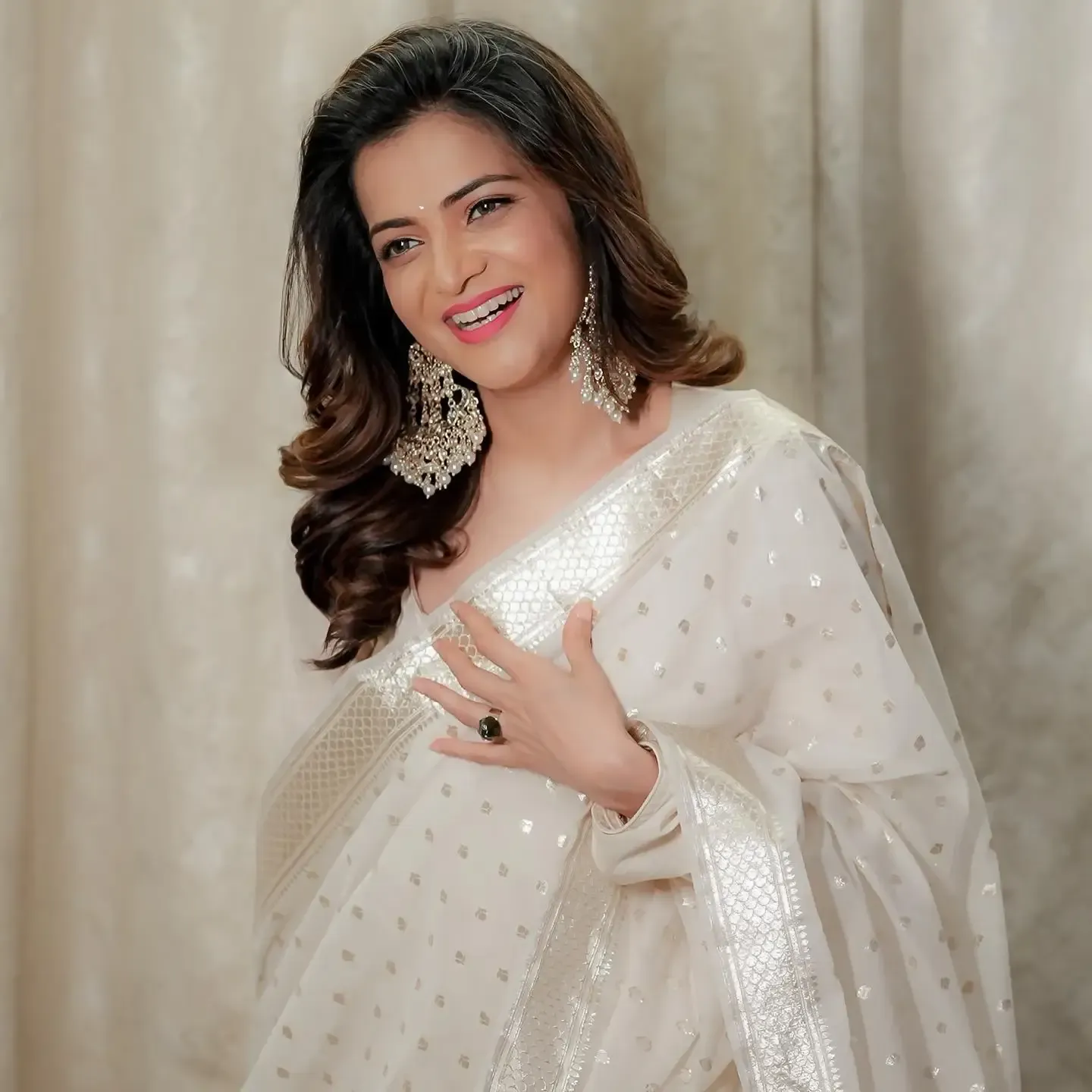 South Indian Girl Dhivyadharshini Photoshoot in White Dress